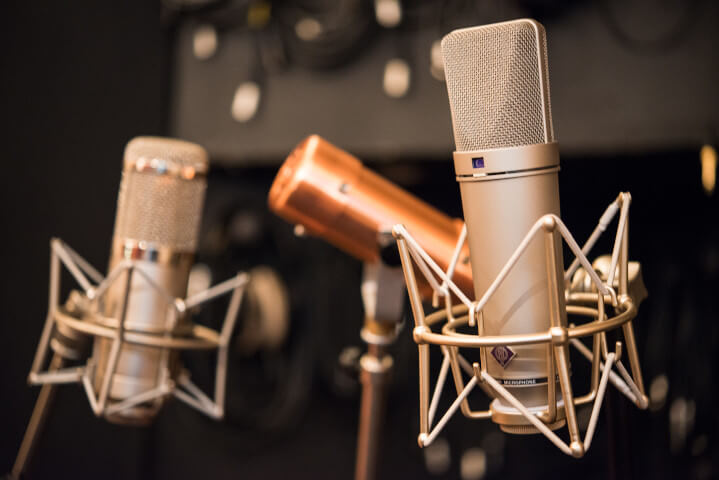 Les micros Neumann u87, Copperphone et Peluso 2247